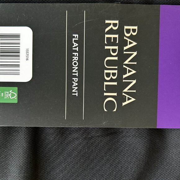 Banana Republic Mens Flat Front Slim Fit Pant Black size 40x30 - Picture 7 of 9